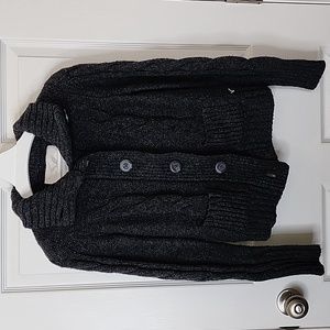 American Eagle Wool Blend Chunky Cable Knit Cardigan Sweater, Women's Large